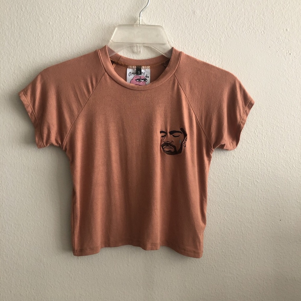 Omighty weekend Drake embroidered crop top